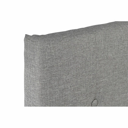 Sänggavel DKD Home Decor Grå Polyester Gummiträ (160 x 7 x 65 cm)