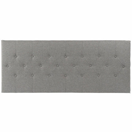 Sänggavel DKD Home Decor Grå Polyester Gummiträ (160 x 7 x 65 cm)