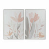 Tavla DKD Home Decor 62,2 x 3,5 x 90 cm Virágok Shabby Chic (2 antal)