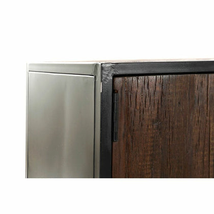 TV-möbler DKD Home Decor Svart Mörkbrun Metall Återvunnet Trä Plast Mangoträ 135 x 42 x 60 cm