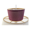 Taklampa DKD Home Decor Vit Polyester Bambu 220 V 50 W Violett (46 x 46 x 45 cm)