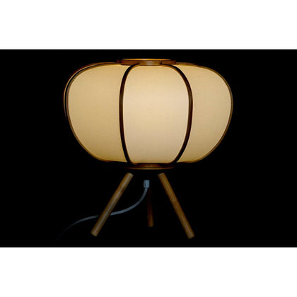 Bordslampa DKD Home Decor 34 x 34 x 33 cm Naturell Vit Bambu 220 V 50 W