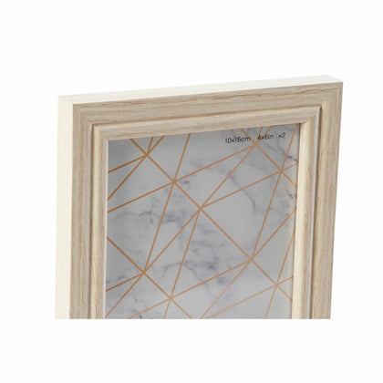 Fotoram för upphängning DKD Home Decor 32,5 x 1,5 x 45 cm Glas Naturell Grön Trä MDF Skandinavisk