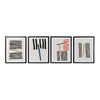 Tavla DKD Home Decor Lines Abstrakt Modern 35 x 3 x 45 cm (4 antal)