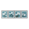 Tavla DKD Home Decor Flowers 55 x 2,5 x 70 cm Virágok Modern (4 Delar)