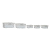 Korg - set DKD Home Decor Polyester vide (5 pcs) (48 x 38 x 22 cm) (26 x 19 x 13 cm) (42 x 33 x 19 cm)