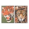 Tavla DKD Home Decor 52 x 2,7 x 72 cm Tiger Modern (2 antal)