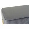 Sittpall DKD Home Decor   Grå Gyllene Metall Polyester Sammet (91 x 46,5 x 42 cm)