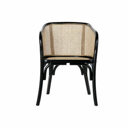 Kerti szék DKD Home Decor Svart Rattan Almträ (58 x 55 x 77 cm)