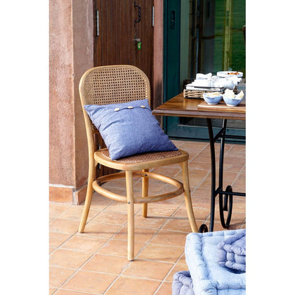 Matsalsstol DKD Home Decor Rattan Björk (44 x 49 x 87 cm)