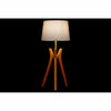 Bordslampa DKD Home Decor Brun Beige Polyester Trä 220 V 50 W