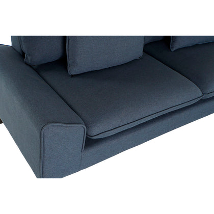 Soffa DKD Home Decor Polyester Metall Marinblå (197 x 82 x 90 cm)