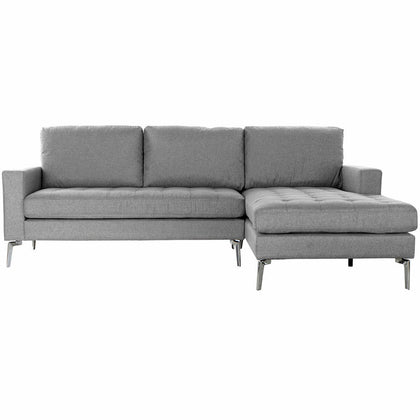 Schäslong DKD Home Decor 8424001809127 240 x 160 x 84 cm Grå Metall Modern