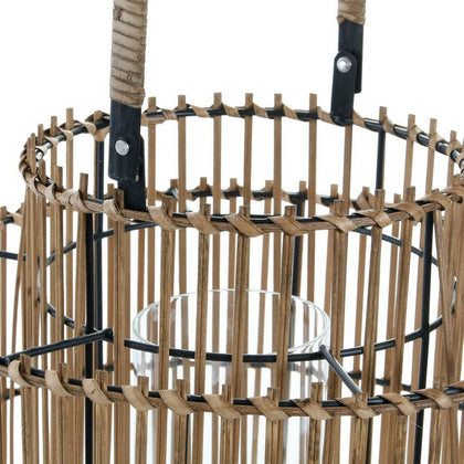 Ljusstakar DKD Home Decor Metall Bambu (30 x 30 x 32 cm)