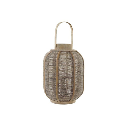 Ljusstakar DKD Home Decor linne Bambu (27 x 27 x 51 cm)