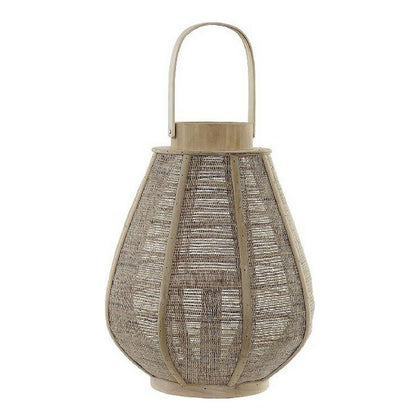 Ljusstakar DKD Home Decor linne Bambu (28 x 28 x 51 cm)