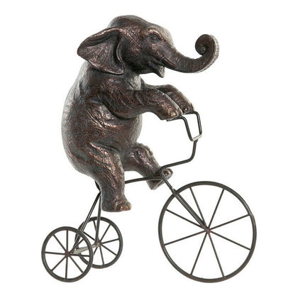 Prydnadsfigur DKD Home Decor Metall Harts Elefant (30 x 12 x 37 cm)