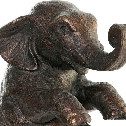 Prydnadsfigur DKD Home Decor Metall Harts Elefant (30 x 12 x 37 cm)