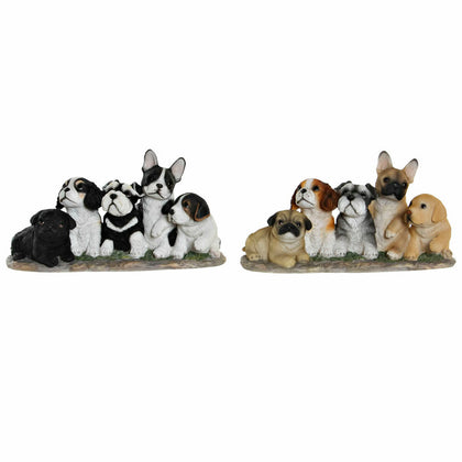 Prydnadsfigur DKD Home Decor 33 x 12 x 17,5 cm Harts Multicolour Hund