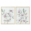 Tavla DKD Home Decor Virágok Blommig Shabby Chic 48 x 2 x 60 cm (2 antal)