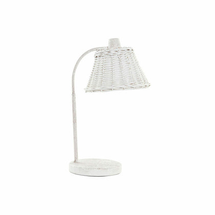 Bordslampa DKD Home Decor Metall Vit vide 220 V 50 W (22 x 28 x 48 cm)