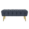 Sittpall DKD Home Decor   Blå Metall Polyester (103 x 46 x 42 cm)