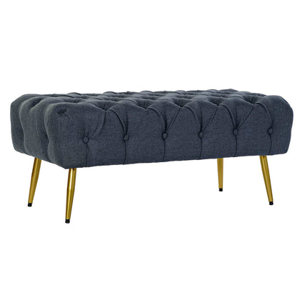 Sittpall DKD Home Decor   Blå Metall Polyester (103 x 46 x 42 cm)