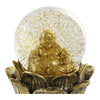 Prydnadsfigur DKD Home Decor Vit Gyllene Harts Glas Rektangulär Rund Buddha Modern Orientalisk 15 x 15 x 16 cm