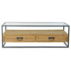 Soffbord DKD Home Decor Metall Glas Gran (120 x 60 x 40 cm)