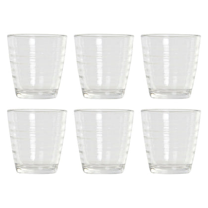 Glasset DKD Home Decor Multicolour Transparent Glas Plast 250 ml (6 pcs)