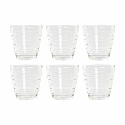 Glasset DKD Home Decor Multicolour Transparent Glas Plast 300 ml (6 pcs)