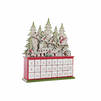 Adventskalender DKD Home Decor Trä 32 x 8,5 x 38 cm