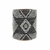 Korg DKD Home Decor 27 x 27 x 32 cm Naturell Svart Vit Ikat Jute Frans Boho