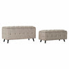 Sittpall DKD Home Decor   Svart Beige Metall 103 x 42 x 52 cm (2 antal)