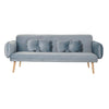 Soffa DKD Home Decor 200 x 85 x 80 cm Metall Sammet Himmelsblå Plast Modern