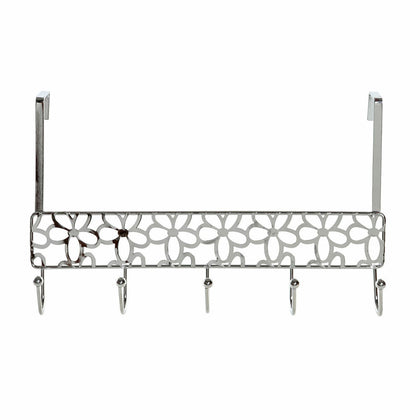 Dörrhängare DKD Home Decor Silvrig Metall Plast Virágok 32 x 10 x 19 cm