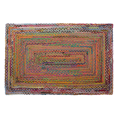 Matta DKD Home Decor Brun Multicolour Jute Bomull (200 x 290 x 1 cm)