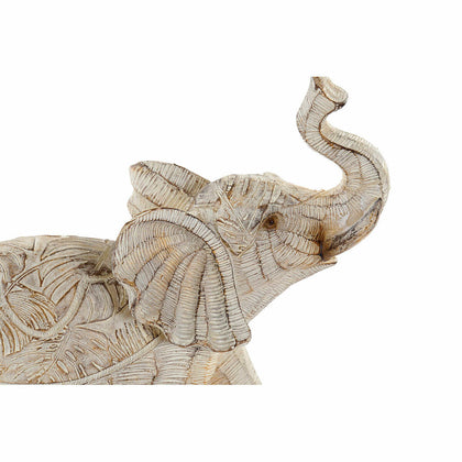 Prydnadsfigur DKD Home Decor Beige Elefant Kolonial Avskalad 30 x 40 cm 19 x 8 x 18 cm