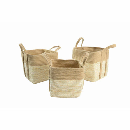 Korg - set DKD Home Decor Jute Fibrer Cottage (3 pcs) (35 x 35 x 35 cm)