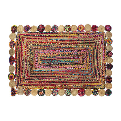 Matta DKD Home Decor Bomull Multicolour Jute (120 x 180 x 1 cm)