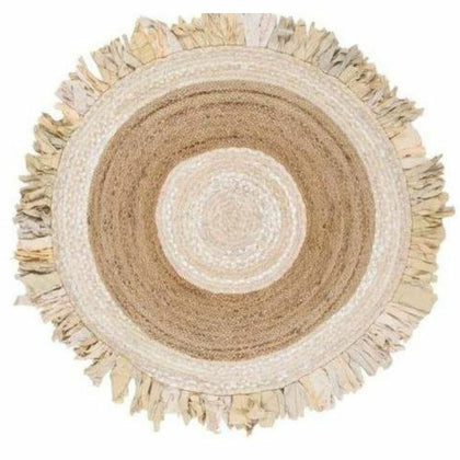 Matta DKD Home Decor Beige Brun Bomull Jute (200 x 200 x 1 cm)