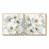 Tavla DKD Home Decor 80 x 4 x 80 cm Virágok Shabby Chic (2 antal)