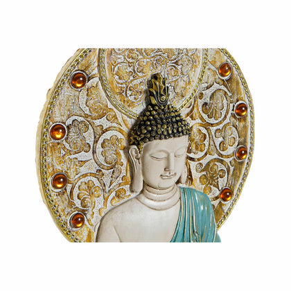 Väggdekoration DKD Home Decor 20 x 4 x 30,3 cm Röd Blå Gyllene Buddha Orientalisk (3 Delar)