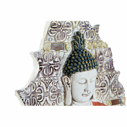 Väggdekoration DKD Home Decor Blå Röd Gyllene Buddha Orientalisk 19 x 3,1 x 26,5 cm (3 Delar)