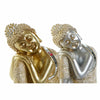 Prydnadsfigur DKD Home Decor Gyllene Silvrig Buddha Orientalisk 16 x 16 x 23 cm (2 antal)