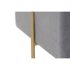 Fotpall DKD Home Decor Scandi Grå Gyllene Metall Sammet 42 x 42 x 45 cm