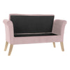 Sittpall DKD Home Decor   Rosa Trä Plast 130 x 44 x 69 cm