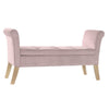 Sittpall DKD Home Decor   Rosa Trä Plast 130 x 44 x 69 cm