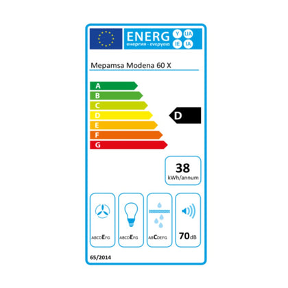 Konventionell fläkt Mepamsa MODENA 60 60 cm 400 m3/h 71 dB 280W