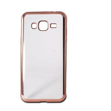 Mobilfodral Samsung Galaxy J3 2016 Flex Metal TPU Transparent Roséguld Metallic - DETDUVILLLHA.SE